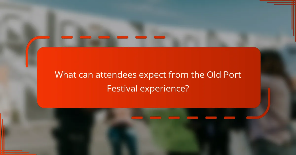 What can attendees expect from the Old Port Festival experience?