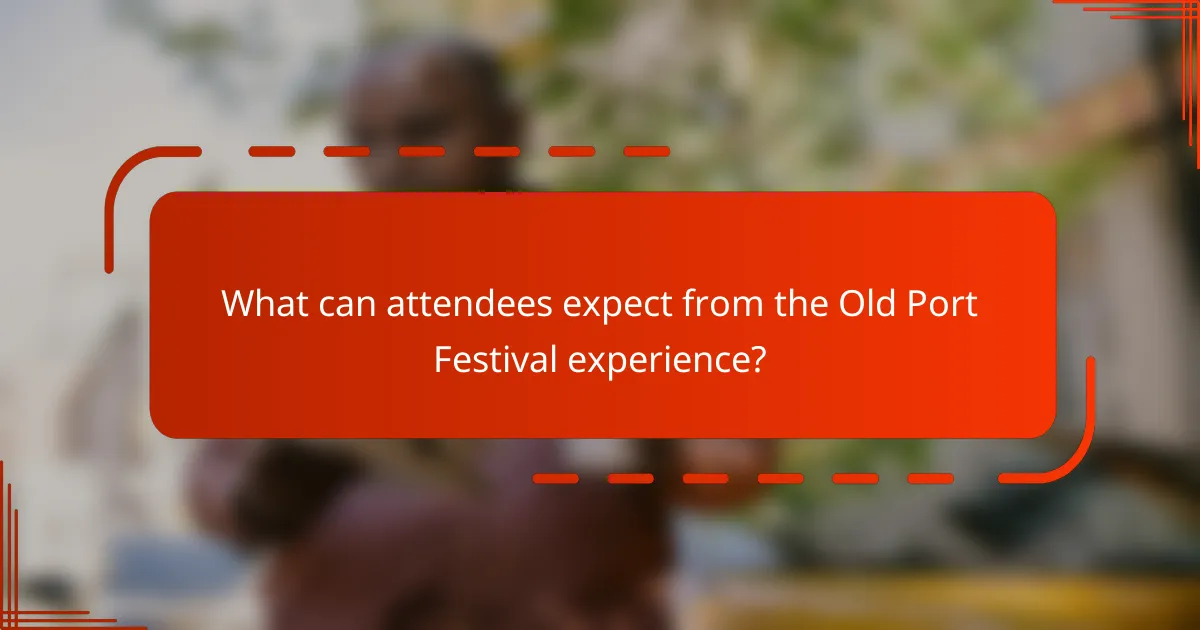 What can attendees expect from the Old Port Festival experience?