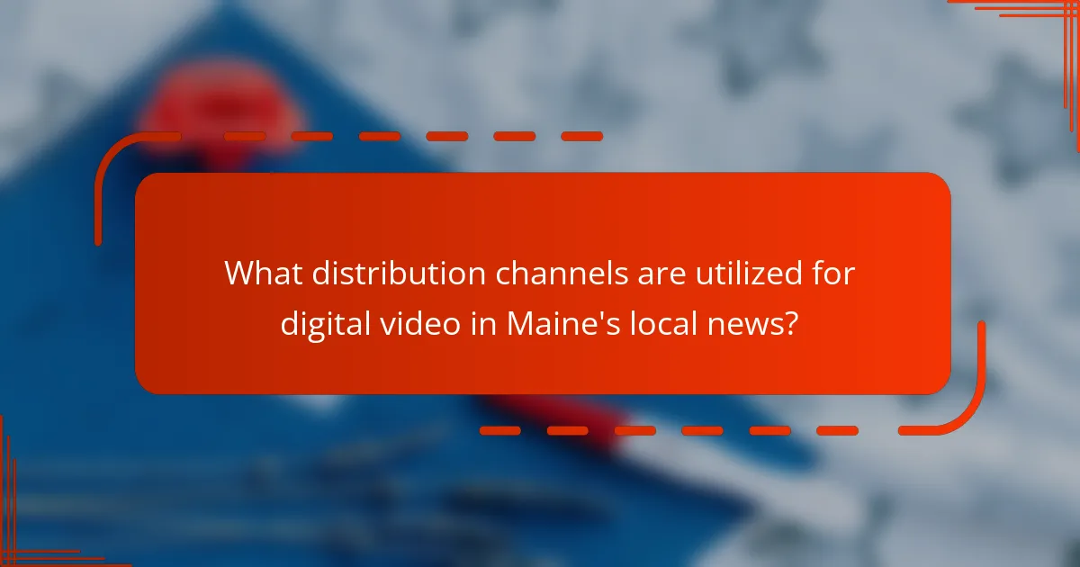 What distribution channels are utilized for digital video in Maine's local news?