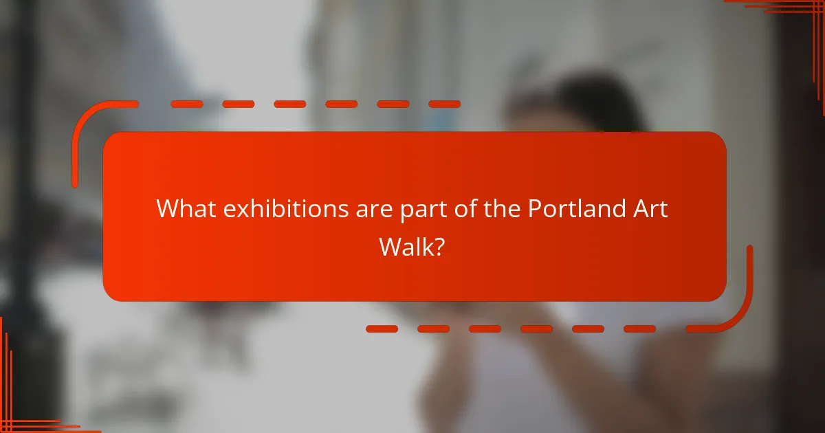 What exhibitions are part of the Portland Art Walk?
